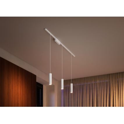 Philips - Pack de 3 lámparas colgantes LED RGB regulables con cable para sistema de riel Hue PERIFO LED RGB/15,6W/230V 2000-6500K