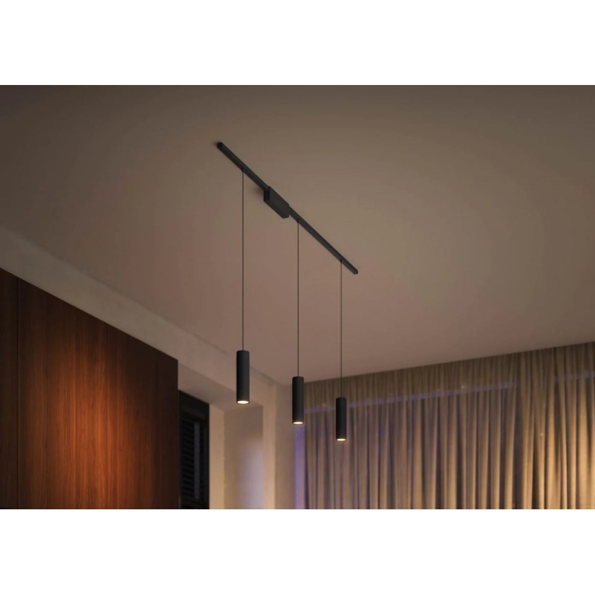 Philips - Juego de 3 lámparas colgantes LED RGBW regulables con cable para sistema de riel Hue PERIFO LED/15,6W/230V 2000-6500K