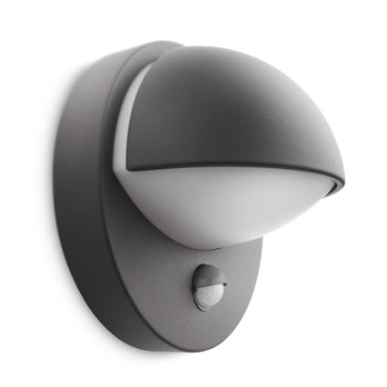 Philips - Lámpara de pared exterior con sensor JUNE 1xE27/12W/230V IP44