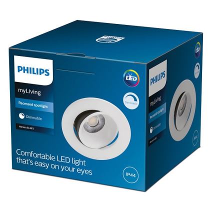 Philips - Lámpara empotrable LED para el baño ABROSA 1xLED/9W/230V IP44