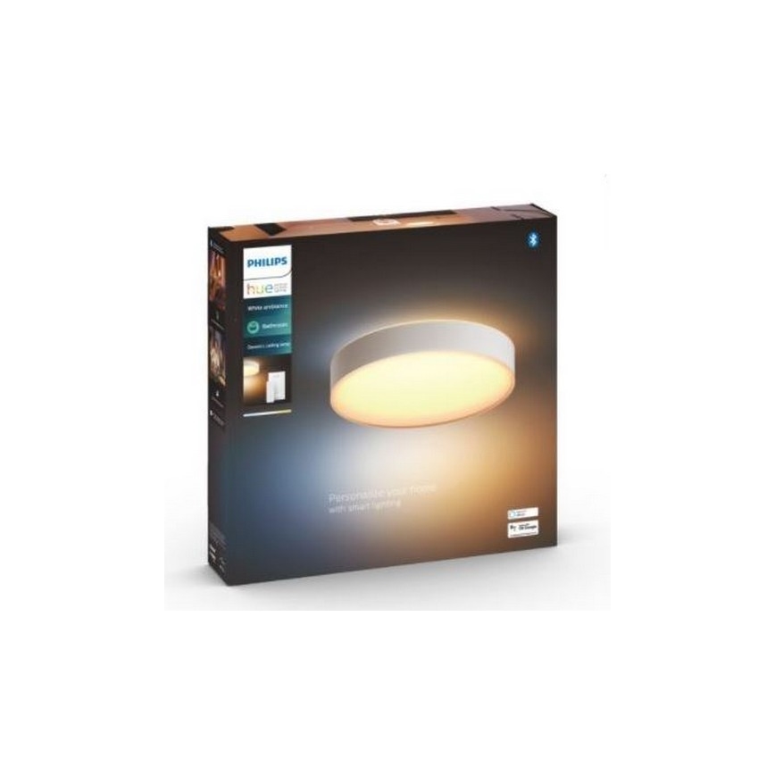 Philips - Lámpara de baño LED regulable Hue DEVERE LED/33,5W/230V IP44 425 mm de diámetro 2200-6500K + mando a distancia
