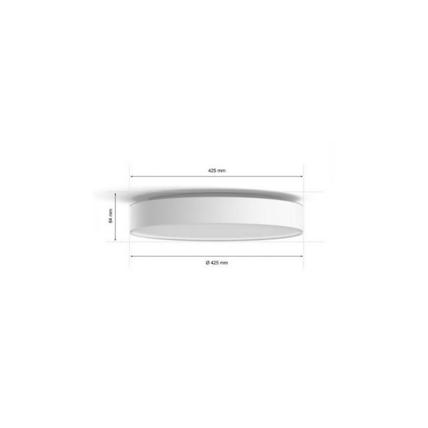 Philips - Lámpara de baño LED regulable Hue DEVERE LED/33,5W/230V IP44 425 mm de diámetro 2200-6500K + mando a distancia