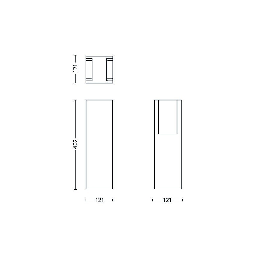 Philips - Lámpara de exterior BRIDGE 1xE27/14W/230V IP44 40,2 cm