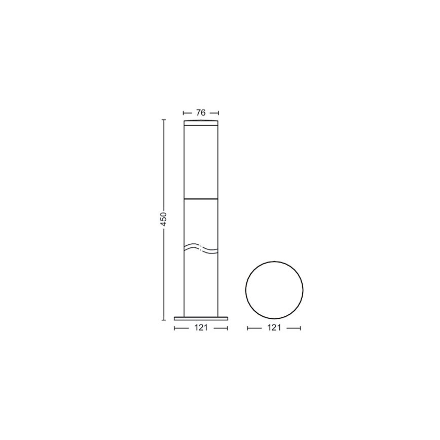 Philips - Lámpara de exterior 1xE27/20W/230V 45 cm IP44