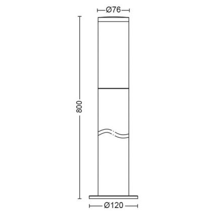 Philips - Lámpara de exterior 1xE27/20W/230V 80 cm IP44