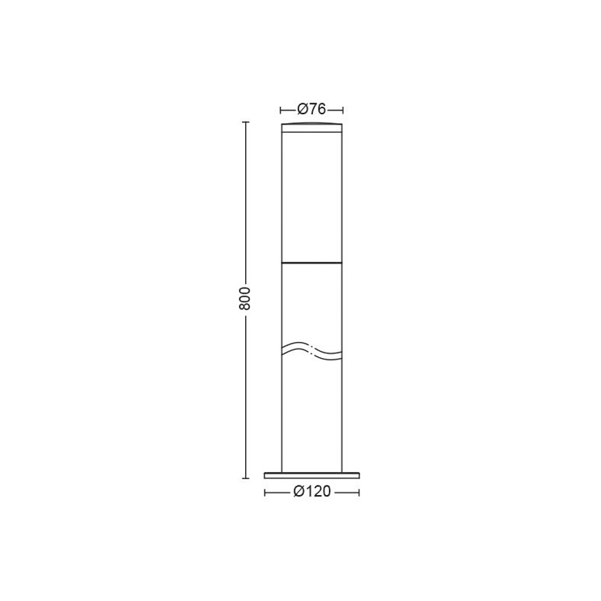 Philips - Lámpara de exterior 1xE27/20W/230V 80 cm IP44