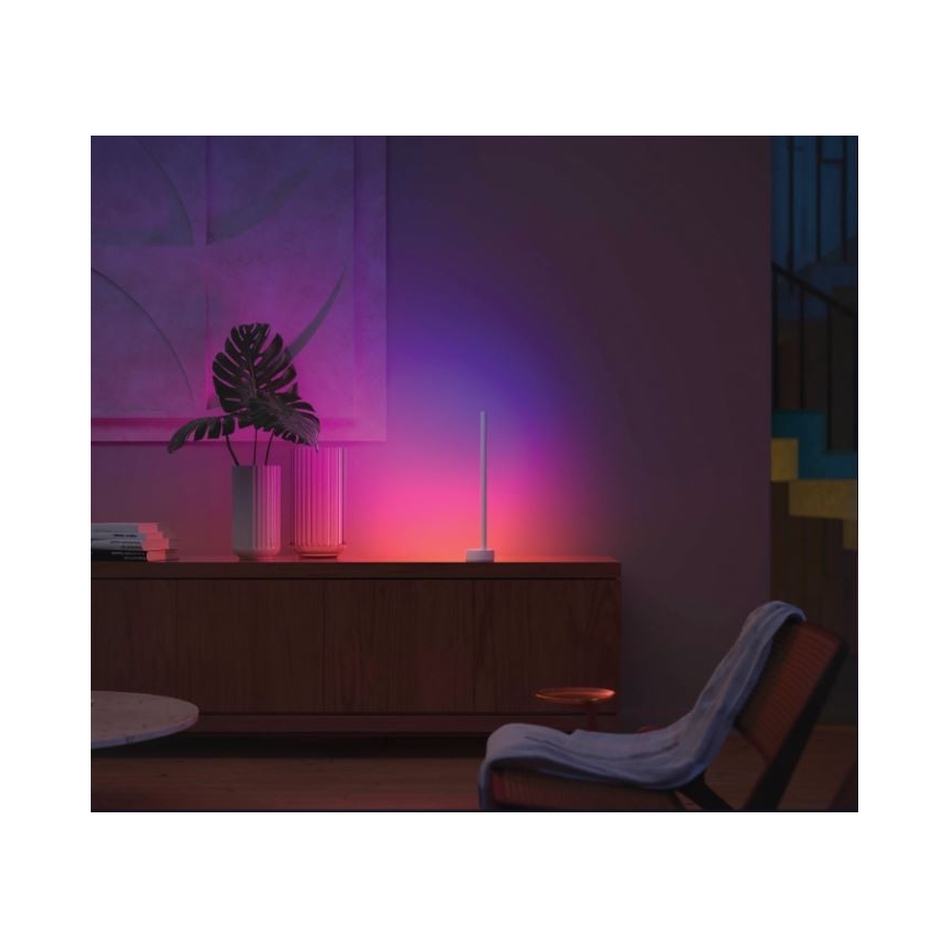 Philips - Lámpara de mesa Hue SIGNE LED RGB regulable LED/12W/230V 2000-6500K blanco