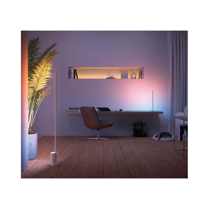 Philips - Lámpara de mesa Hue SIGNE LED RGB regulable LED/12W/230V 2000-6500K blanco