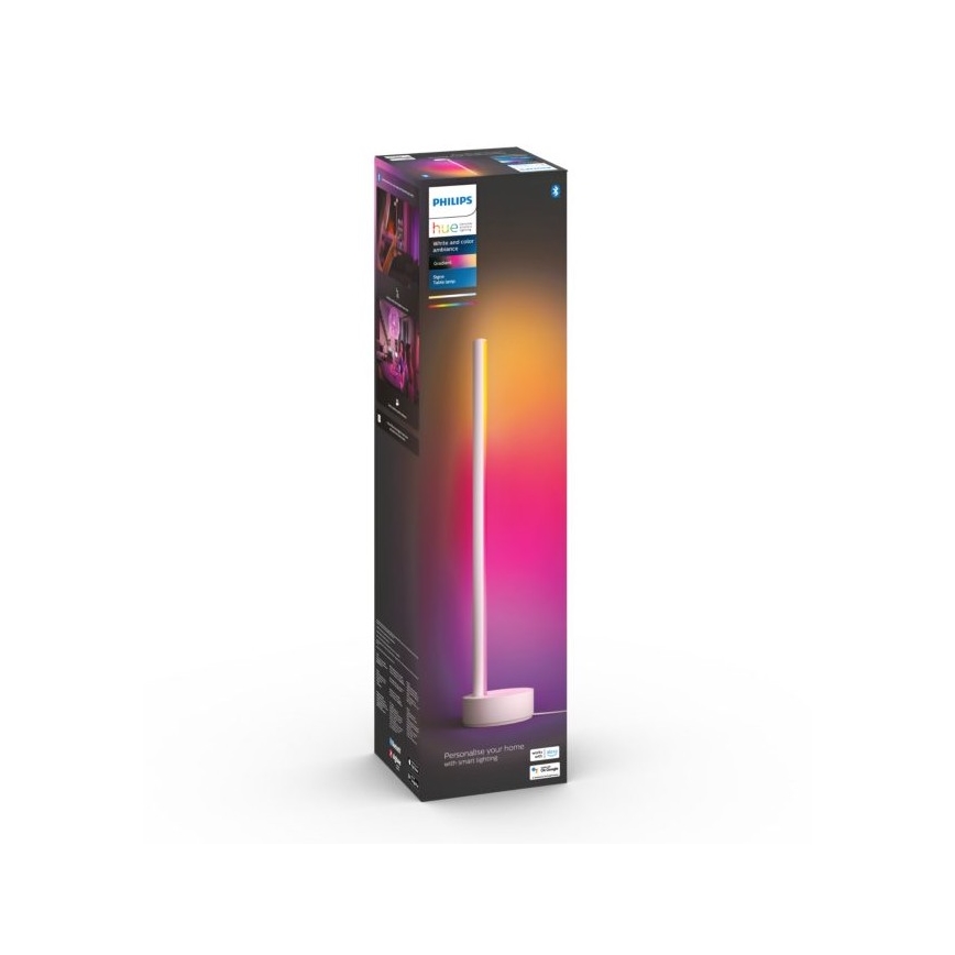 Philips - Lámpara de mesa Hue SIGNE LED RGB regulable LED/12W/230V 2000-6500K blanco