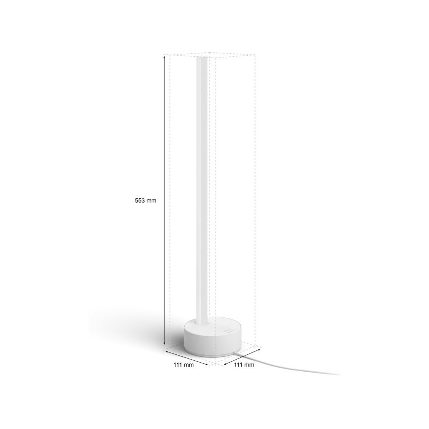 Philips - Lámpara de mesa Hue SIGNE LED RGB regulable LED/12W/230V 2000-6500K blanco