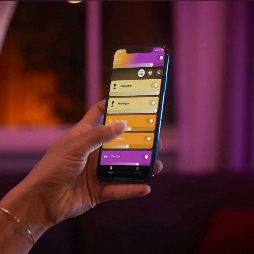 Philips - Lámpara de mesa LED RGB regulable Hue BLOOM LED/7,1W/230V