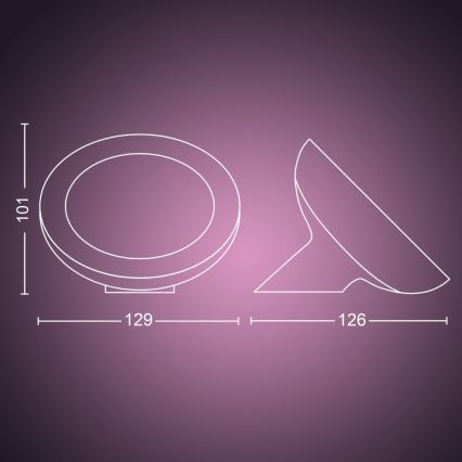 Philips - Lámpara de mesa LED RGB regulable Hue BLOOM LED/7,1W/230V