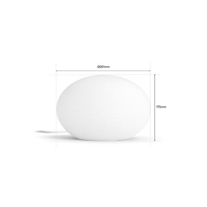 Philips - Lámpara de mesa LED RGB regulable Hue FLOURISH White And Color Ambiance 1xE27/8,1W/230V 1000-20000K