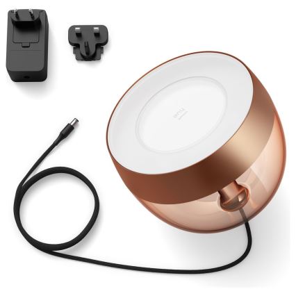 Philips - Lámpara de mesa regulable LED RGB Hue IRIS LED/8,2W/230V 2000-6500K cobre