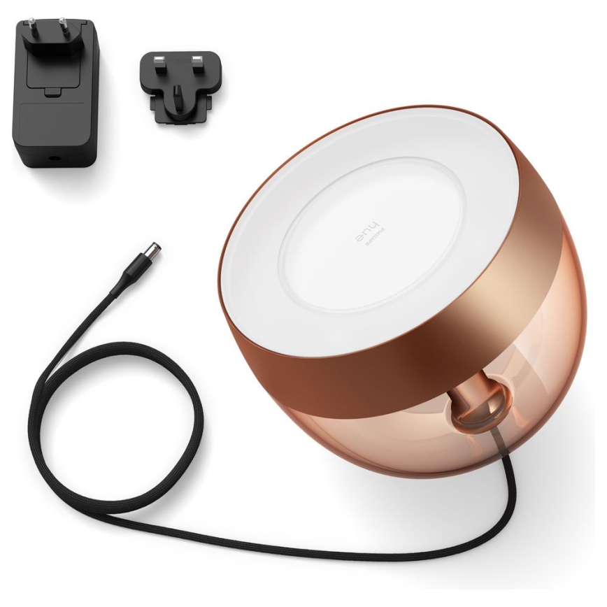 Philips - Lámpara de mesa regulable LED RGB Hue IRIS LED/8,2W/230V 2000-6500K cobre