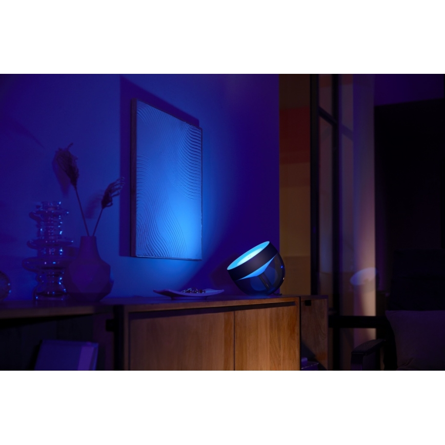 Philips - Lámpara de mesa LED RGB regulable Hue IRIS LED/8,2W/230V 2000-6500K negra