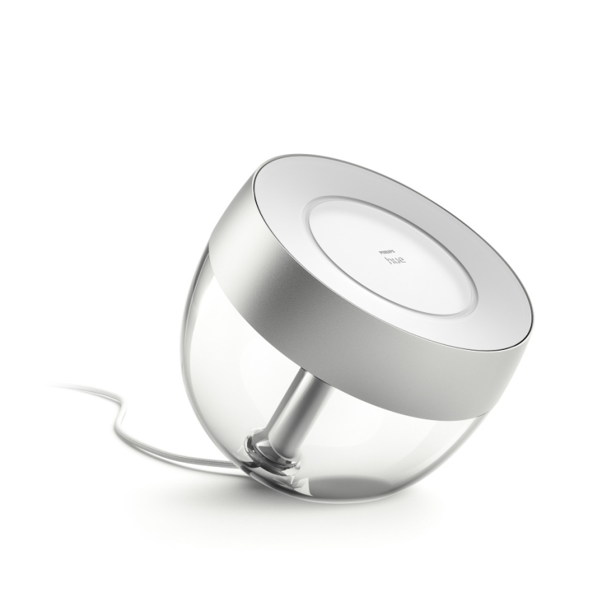 Philips - Lámpara de mesa LED RGB regulable Hue IRIS LED/8,2W/230V 2000-6500K plateada