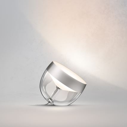 Philips - Lámpara de mesa LED RGB regulable Hue IRIS LED/8,2W/230V 2000-6500K plateada