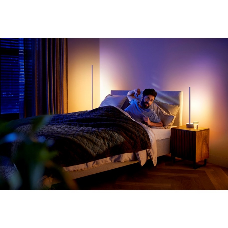 Philips - Lámpara de mesa LED RGBW regulable Hue SIGNE LED/11,8W/230V 2000-6500K