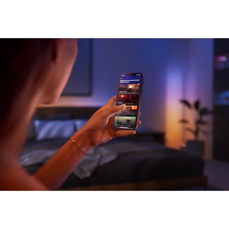 Philips - Lámpara de mesa LED RGBW regulable Hue SIGNE LED/11,8W/230V 2000-6500K