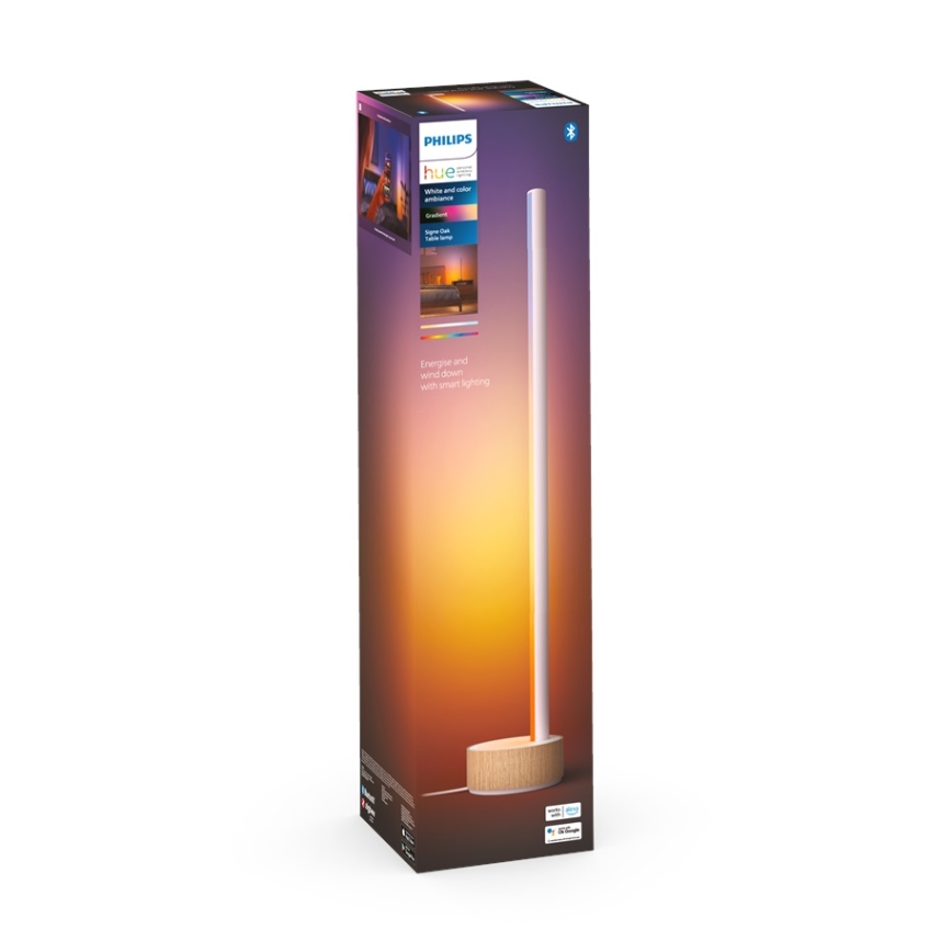Philips - Lámpara de mesa LED RGBW regulable Hue SIGNE LED/11,8W/230V 2000-6500K