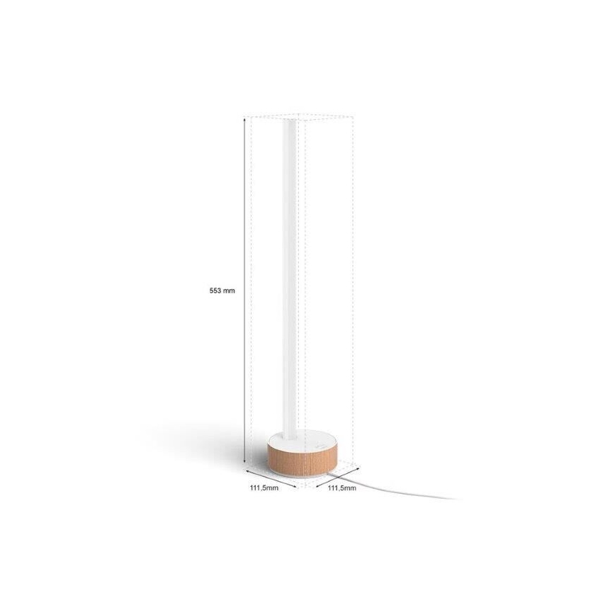 Philips - Lámpara de mesa LED RGBW regulable Hue SIGNE LED/11,8W/230V 2000-6500K