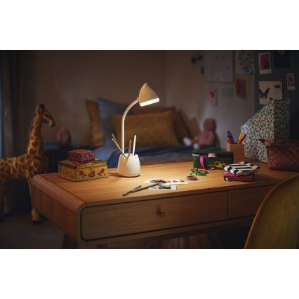 Philips - Lámpara de mesa regulable LED táctil HAT LED/4,5W/5V 1800 mAh 3000/4000/5700K CRI 90