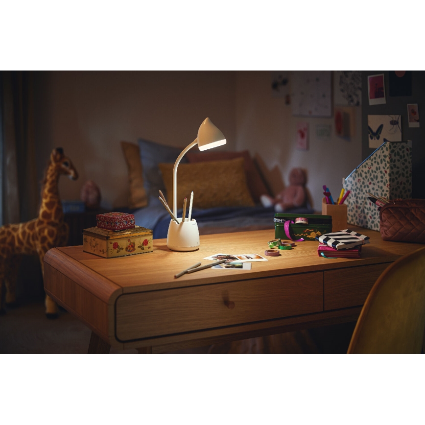 Philips - Lámpara de mesa regulable LED táctil HAT LED/4,5W/5V 1800 mAh 3000/4000/5700K CRI 90