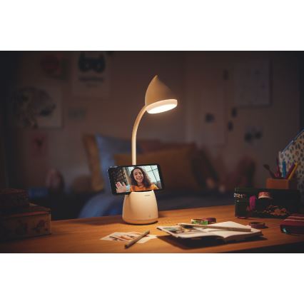 Philips - Lámpara de mesa regulable LED táctil HAT LED/4,5W/5V 1800 mAh 3000/4000/5700K CRI 90