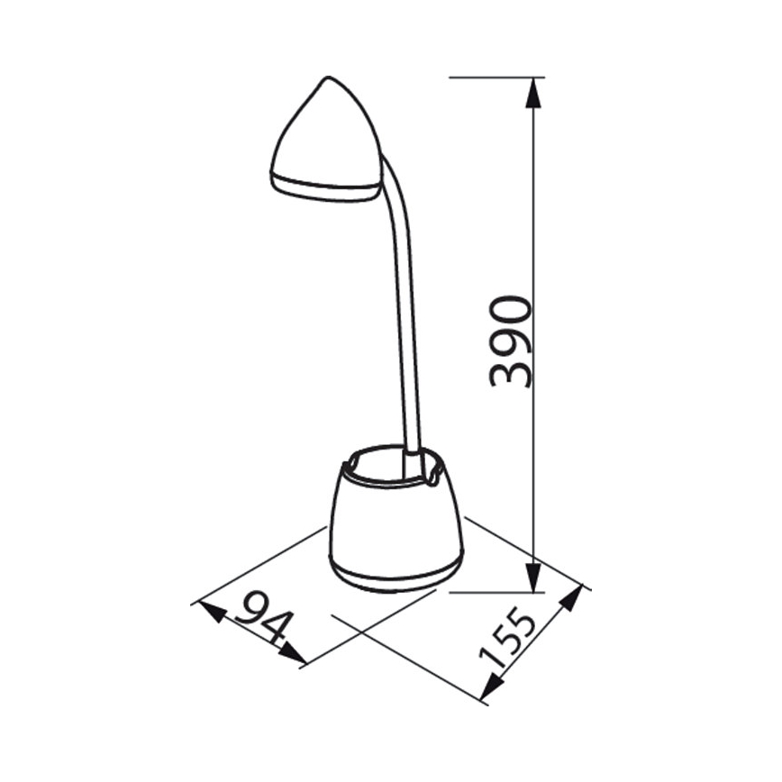 Philips - Lámpara de mesa regulable LED táctil HAT LED/4,5W/5V 1800 mAh 3000/4000/5700K CRI 90