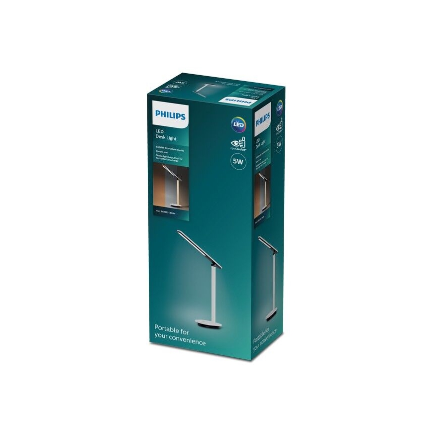 Philips - Lámpara de mesa táctil LED regulable IVORY LED/5W/5V 3000 mAh 2700/3600/5000K CRI 90