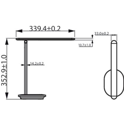 Philips - Lámpara de mesa táctil LED regulable IVORY LED/5W/5V 3000 mAh 2700/3600/5000K CRI 90