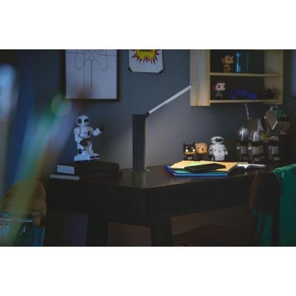 Philips - Lámpara de mesa LED táctil regulable AMBER LED/5W/5V negro