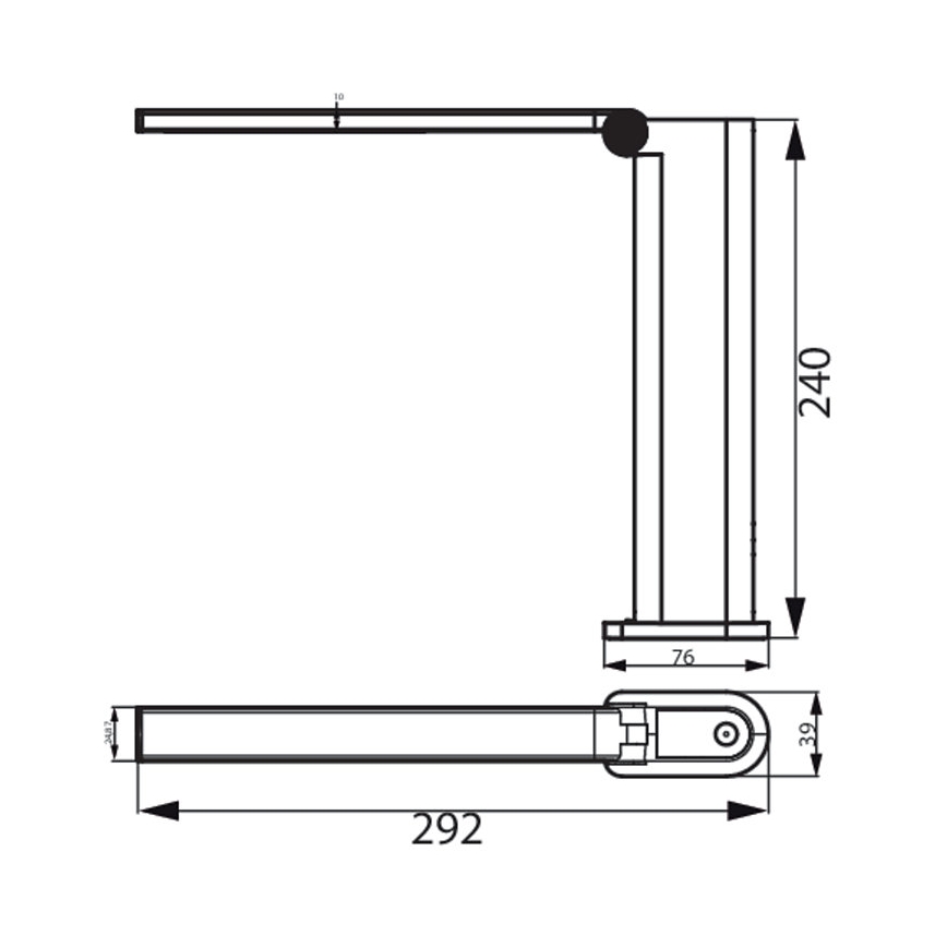 Philips - Lámpara de mesa regulable LED táctil AMBER LED/5W/5V 1800 mAh blanco