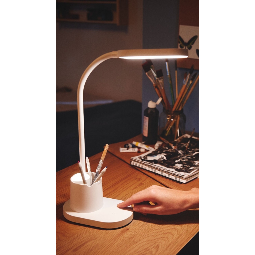 Philips - Lámpara de mesa regulable LED táctil BUCKET LED/7W/5V 1800 mAh 3000/4000/5700K CRI 90