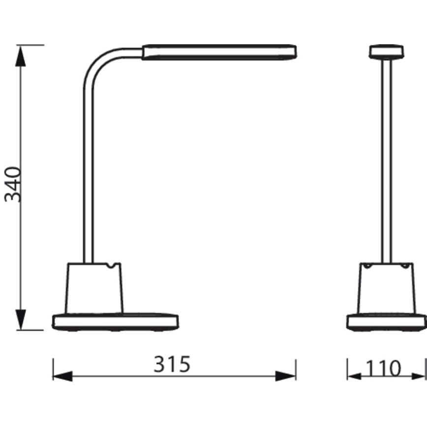 Philips - Lámpara de mesa regulable LED táctil BUCKET LED/7W/5V 1800 mAh 3000/4000/5700K CRI 90
