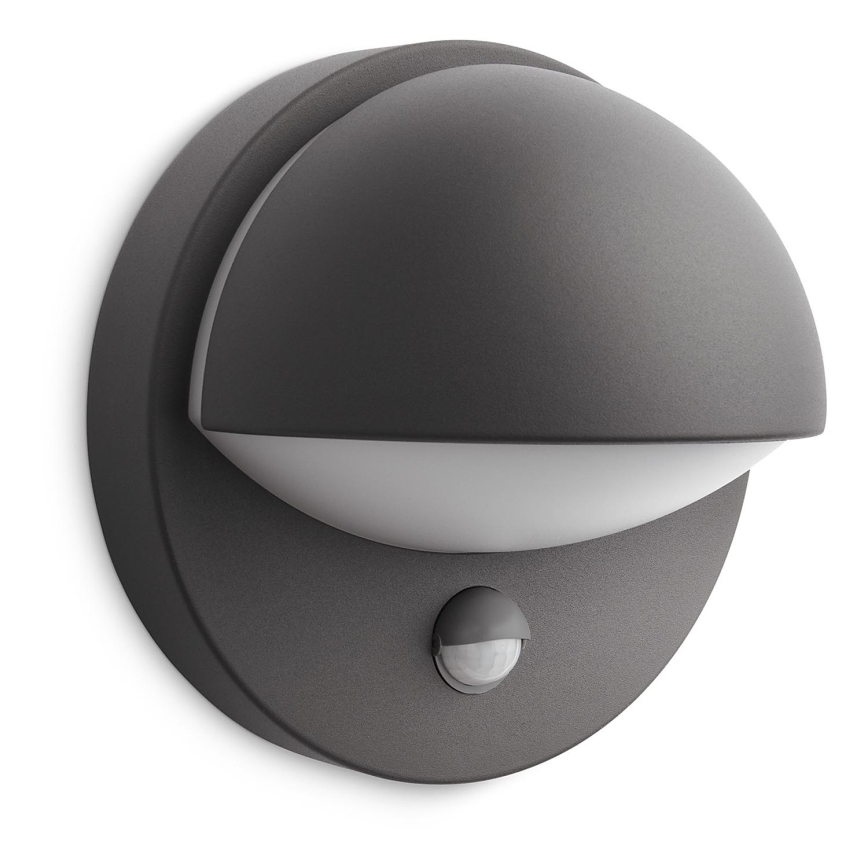 Philips - Lámpara de pared exterior con sensor JUNE 1xE27/12W/230V IP44