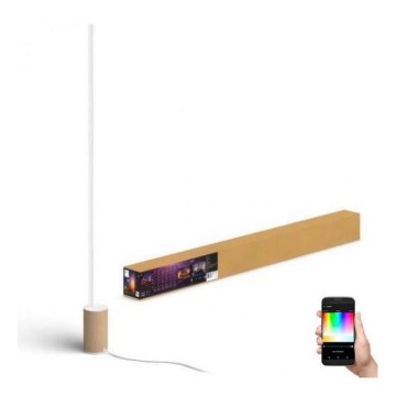 Philips - Lámpara de pie LED RGBW regulable Hue SIGNE LED/29W/230V 2000-6500K beige