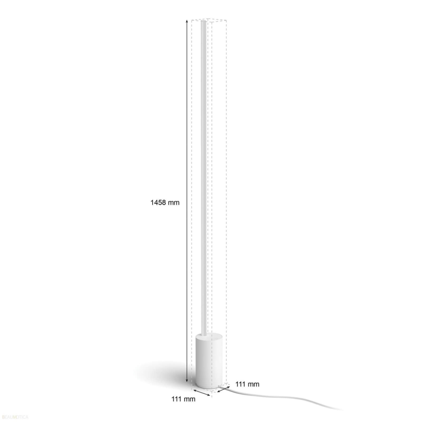 Philips - Lámpara de pie LED RGBW regulable Hue SIGNE LED/29W/230V 2000-6500K blanco