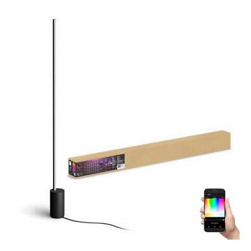 Philips - Lámpara de pie LED RGBW regulable Hue SIGNE LED/29W/230V 2000-6500K negro