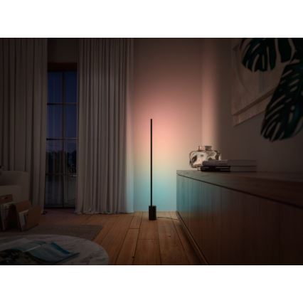 Philips - Lámpara de pie LED RGBW regulable Hue SIGNE LED/29W/230V 2000-6500K negro