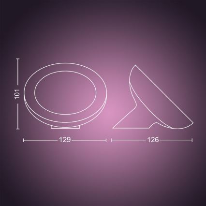 Philips - Lámpara de sobremesa regulable Hue BLOOM RGB LED/7,1W/230V