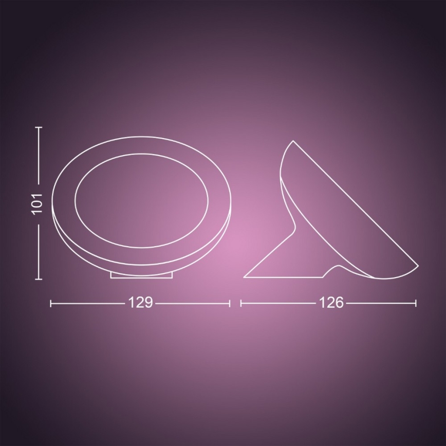 Philips - Lámpara de sobremesa regulable Hue BLOOM RGB LED/7,1W/230V