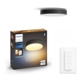 Philips - Lámpara de techo Hue LED regulable LED/9,6W/230V 2200-6500K diámetro 261 mm negra + mando a distancia