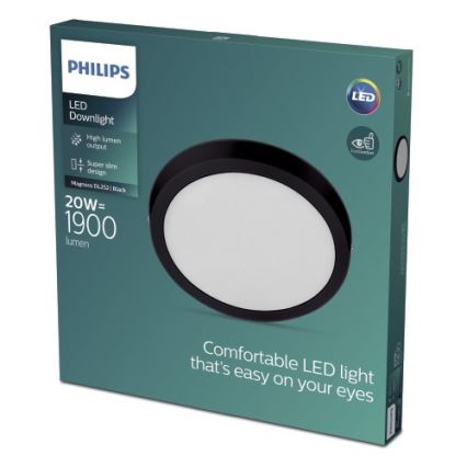 Philips - Lámpara de techo LED LED/20W/230V 2700K negro