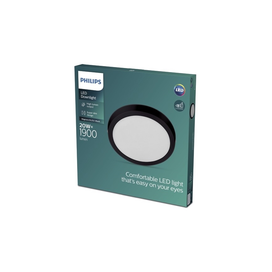 Philips - Lámpara de techo LED LED/20W/230V 2700K negro