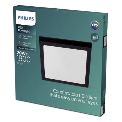 Philips - Lámpara de techo LED LED/20W/230V 2700K negro