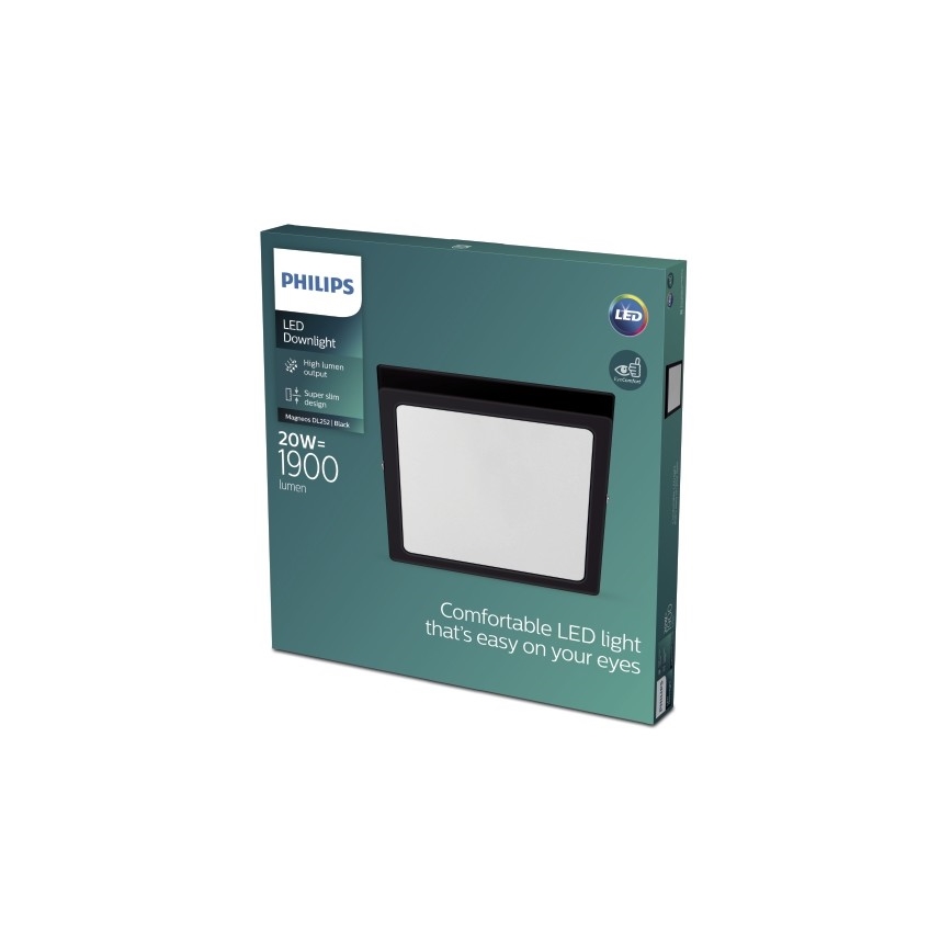 Philips - Lámpara de techo LED LED/20W/230V 2700K negro