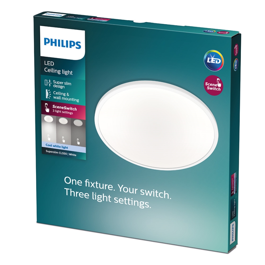 Philips - Luminaria de techo LED regulable LED/15W/230V 4000K