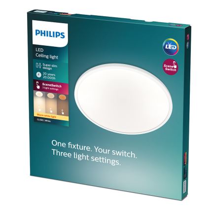 Philips - Lámpara de techo LED regulable CLEAR LED/18W/230V 2700K